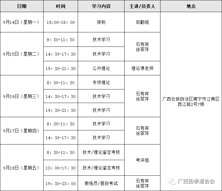 关于举办2020年国家职业资格跆拳道社会体育指导员培训班暨广西大众跆拳道中级教练员培训班的通知(图3)